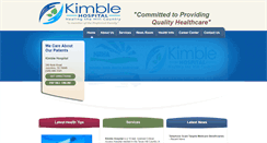 Desktop Screenshot of kimblehospital.org