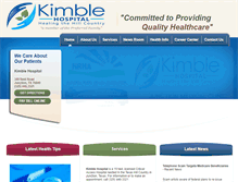 Tablet Screenshot of kimblehospital.org